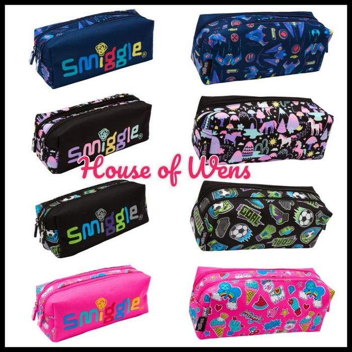 Gambar Smiggle Vibin Twin Zip Pencil Case Original - Tempat Pensil Smiggle Terlaris - Black Ball dari AtkSahabat undefined Tokopedia