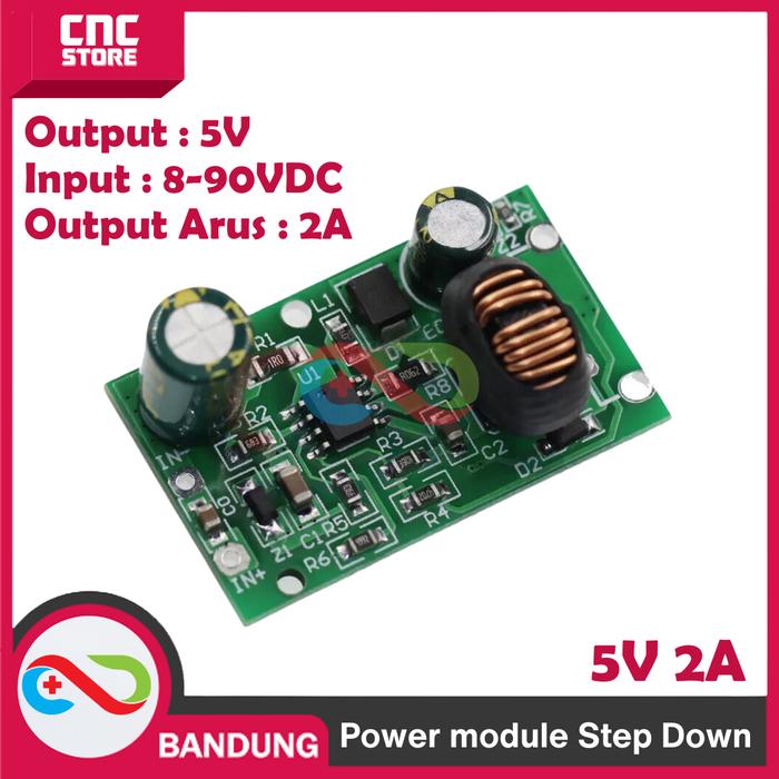 Gambar High voltage DC power module 84V72V60V48V24V12V to 12V 2A step-down - 5V dari CNC STORE BANDUNG undefined Tokopedia