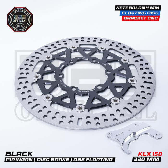 Gambar DBS Floating Disc Brake CNC Piringan Cakram KLX150 ukuran 320mm - Black dari DBS OFFICIAL STORE Kota Administrasi Jakarta Timur Tokopedia