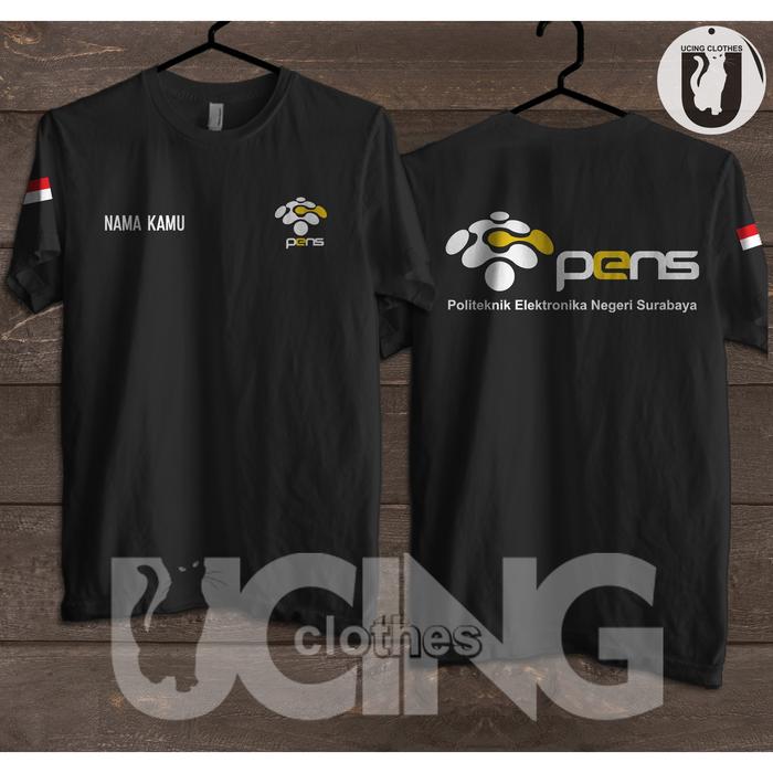 Gambar Kaos Baju Politeknik Elektronika Negeri Surabaya Gratis Nama Kamu Kaos Distro - Hitam, S dari Ucing Clothes undefined Tokopedia