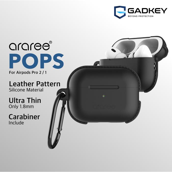 Gambar Case Airpods Pro 2 Araree Pops Silicone Slim Cover Casing - Black dari GAD Official undefined Tokopedia