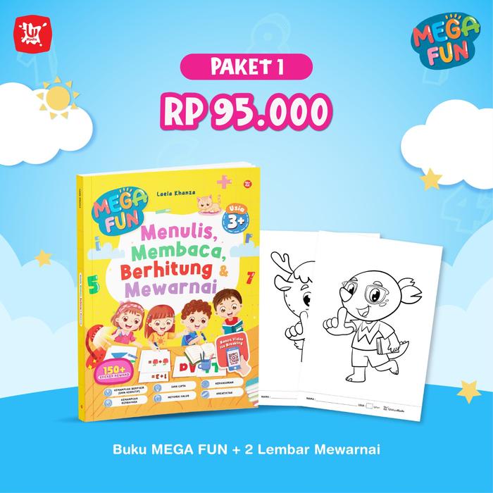 Gambar Buku Mega Fun Menulis Membaca Berhitung Mewarnai - Laela Khanza - Wahyu Media - PAKET 1 dari bukukalukusurabaya undefined Tokopedia