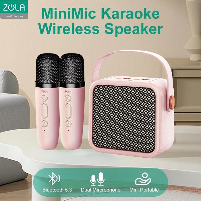 Promo Zola Speaker Microphone Karaoke Set Bluetooth Mini Full bass ...