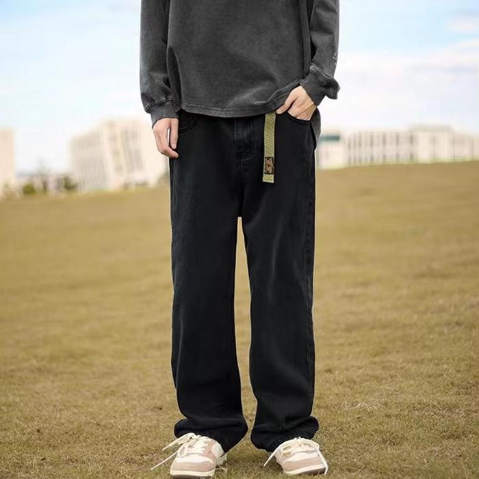 Gambar celana jeans hitam celana longgar lurus jeans pria korea celana jeans terbaru oversize jins boyfriend jeans baggy pants pria celana jeans kulot pria import celana jeans kaki lebar pria keren celana jeans stretch promo S-3XL - 012-hitam, S(42-46KG) dari OUR GLORY undefined Tokopedia