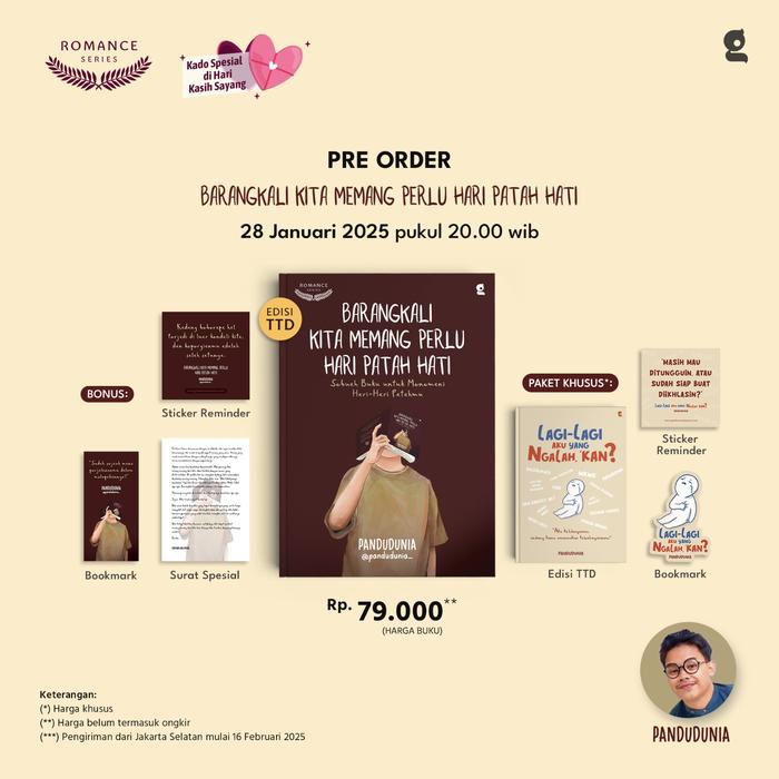 Gambar Buku Novel  Barangkali Kita Memang Perlu Hari Patah Hati - Pandudunia - Gradien - Bumifiksi - - PO 28 JAN 25 dari bumifiksijakarta undefined Tokopedia