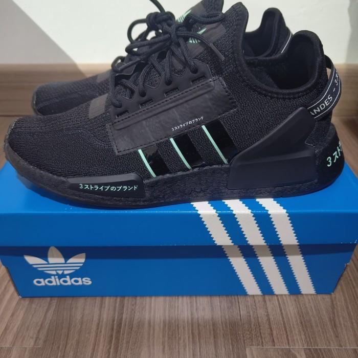 Shoes Nmd Black Neon R1 V2 Neon Green Nmds Jual Adidas Nmd R1 V2