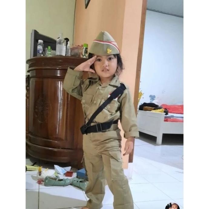 Gambar Seragam Kostum Baju Profesi Anak Baju Kostum Anak Pejuang Kemerdekaan Anak Seragam Profesi Dinas Pahlawan Bung Tomo Karno Veteran Nasional 1945 Anak Perempuan Kostum Anak Laki Laki Tk Sd Karnaval Costum Costumes Kostom Cosplay - M, Topi dari QueenBaby Mall undefined 5 Tokopedia