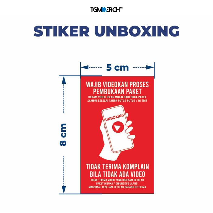 Gambar Stiker Video Unboxing |MURAH - NEW MODEL dari Tgm Merch undefined Tokopedia