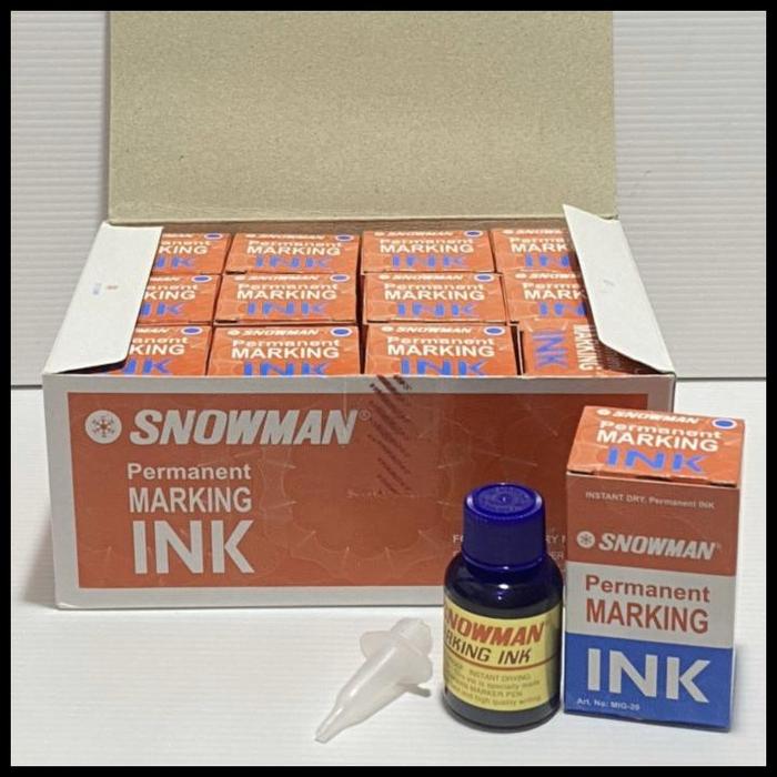 Gambar Refill Tinta Spidol Snowman Permanent / 1 Box Isi 12 Botol Best Seller - Hitam dari AtkSahabat undefined 4 Tokopedia