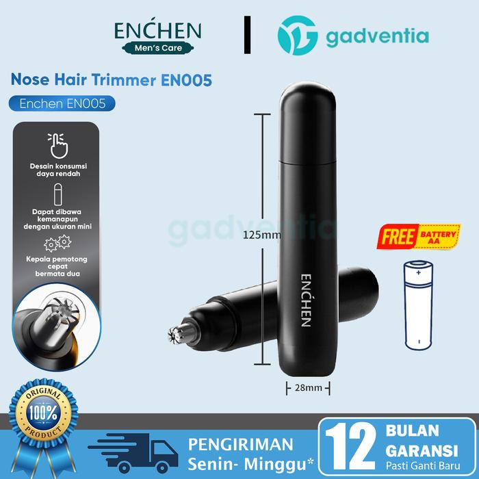 Gambar Showsee C1-BK Electric Nose Hair Trimmer Shaver Alat Cukur Bulu Hidung - ENCHEN EN005 dari GADVENTIA undefined Tokopedia