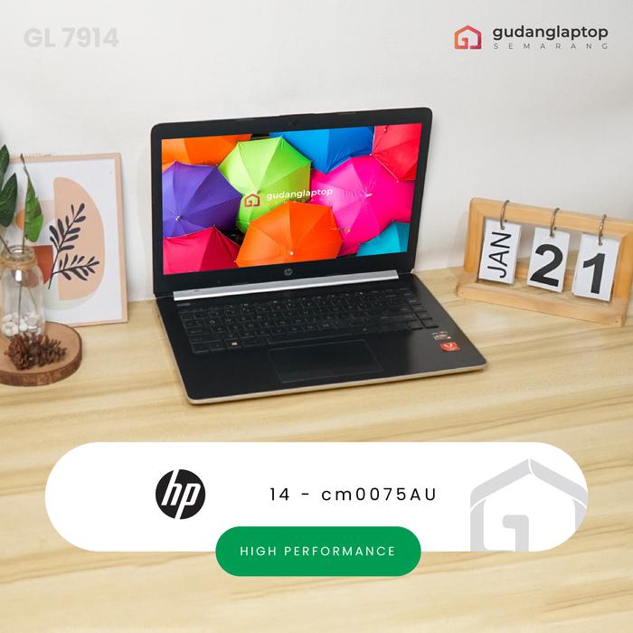 Hp 14 Cm0075au Amd Ryzen 5-2500u 4128 Radeon Vega Graphics 14 Inch Hd  Bezeless Gl7914