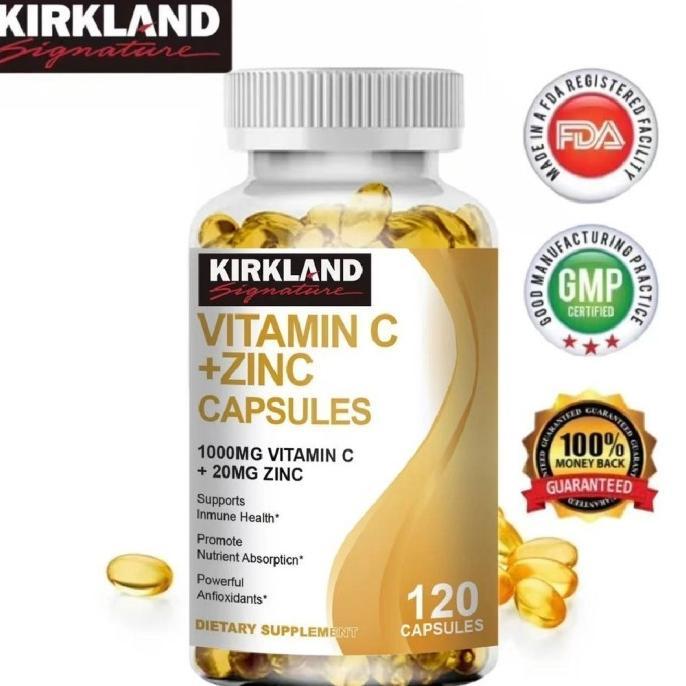 Gambar KIRKLAND Vitamin C 1mg with Zinc 20mg Capsules for Supports US dari syansa ols undefined Tokopedia