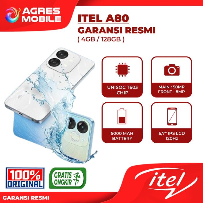 Gambar [ AGRES X IRVAN GALIH ] ITEL A80 ( 4GB/128GB ) GARANSI RESMI ITEL - NON BUNDLE, BLACK dari AGRES MOBILE STORE undefined Tokopedia