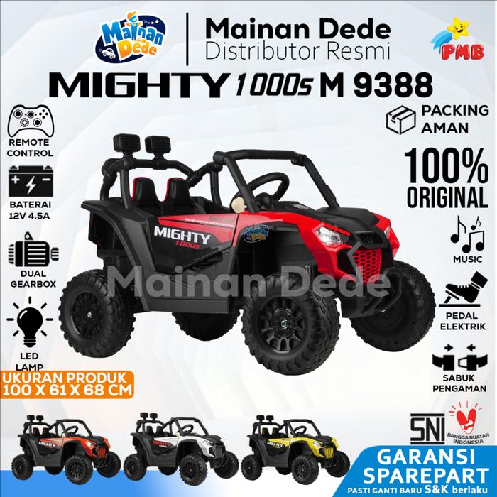 Gambar Mainan Mobil Aki Anak PMB 9388 MOBIL AKI ROVER M9388 MIGHTY 1000S Off PMB9388 - Merah, DUS BAWAAN dari Mainan Anak Dede undefined Tokopedia