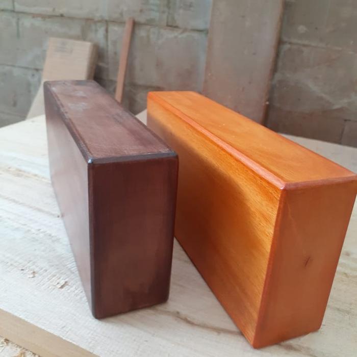 Gambar Balok kayu mahoni 10x4 cm panjang 1 meter sudah finishing cat plitur - Coklat muda dari Arjun Wood undefined 3 Tokopedia