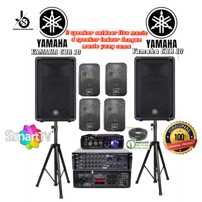 Gambar PAKET LIVE MUSIC YAMAHA CBR 10 + 4 SPEAKER INDOOR CAFFE dari jakarta_shoppy_NEW undefined Tokopedia