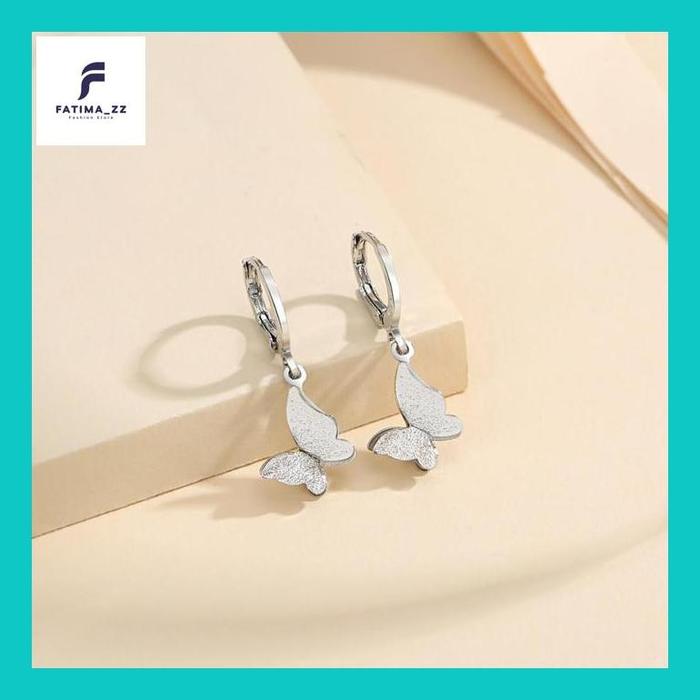 Gambar Fatim/// Lanme Jewelry Anting Kupu-Kupu Matte Gaya Korea Untuk Wanita Titanium Anti Karat Dan Anti Luntur Earring For Women Gifts Jewelry Accesories Y291 - Perak dari Fatmia ZZ undefined Tokopedia