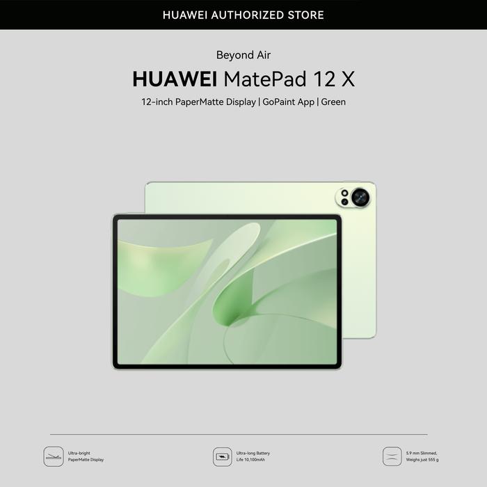 Gambar HUAWEI MatePad 12 X Tablet | PC-level WPS Office | PaperMatte Display | GoPaint | 66 W SuperCharge - Greenery dari Huawei Authorized Store undefined Tokopedia