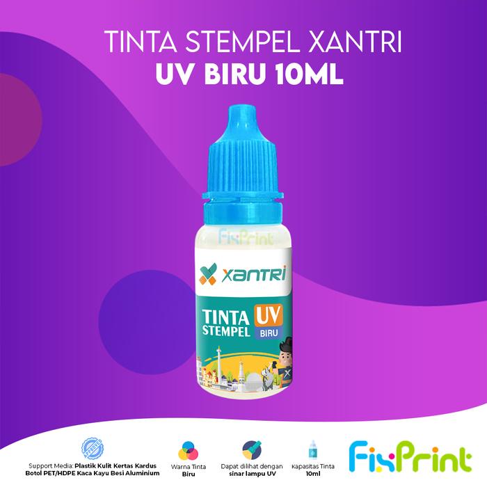 Gambar Tinta Stempel Ultraviolet Xantri Original Blue 10ml 25ml Stemp Ink UV Invisible Ink Biru 25ML 10ML - Biru 10ml dari FixPrint Indonesia undefined Tokopedia