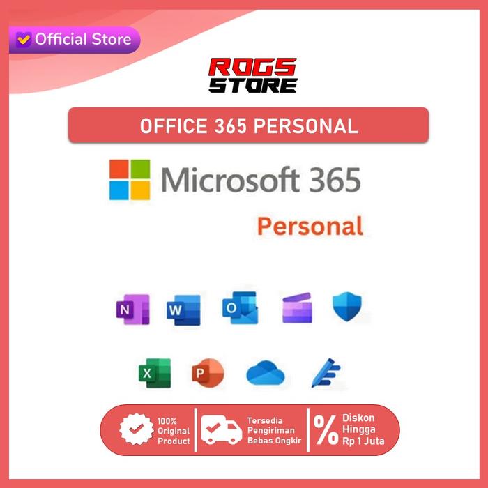 Gambar MICROSOFT OFFICE 365 PERSONAL ORIGINAL LICENSE 3 YEAR - 3 TAHUN dari ROGS STORE undefined Tokopedia