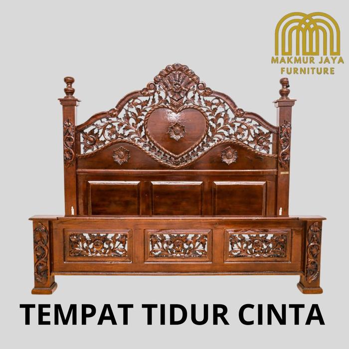 Gambar Tempat Tidur Kayu Jepara Jati - TT KDI dari Makmur Jaya Furniture Medan undefined 3 Tokopedia