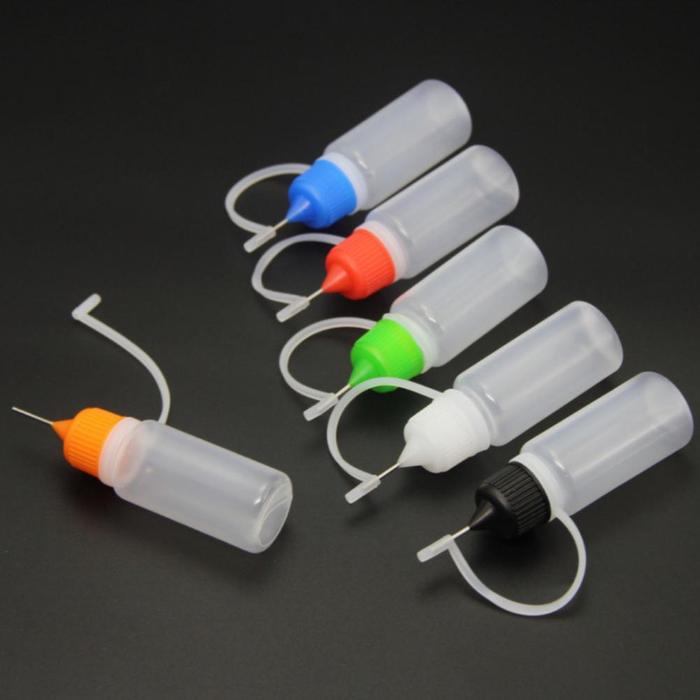 Gambar Botol jarum kosong 10,30ml untuk refill isi cairan liquid lem akrilik PE, botol henna botol kosmetik tattoo botol repack botol plastik - Biru 30ml dari Redtazz Mart undefined Tokopedia