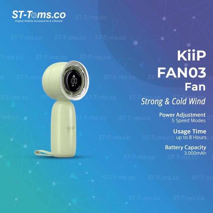 Gambar KiiP FAN03 / Fan 3 Kipas Angin Portable Rechargeable Fan-5Speed Kipas Genggam LED Display - Hijau dari ST-Toms.co Kota Administrasi Jakarta Utara Tokopedia