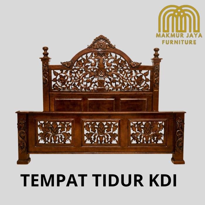 Gambar Tempat Tidur Kayu Jepara Jati - TT KDI dari Makmur Jaya Furniture Medan undefined 2 Tokopedia
