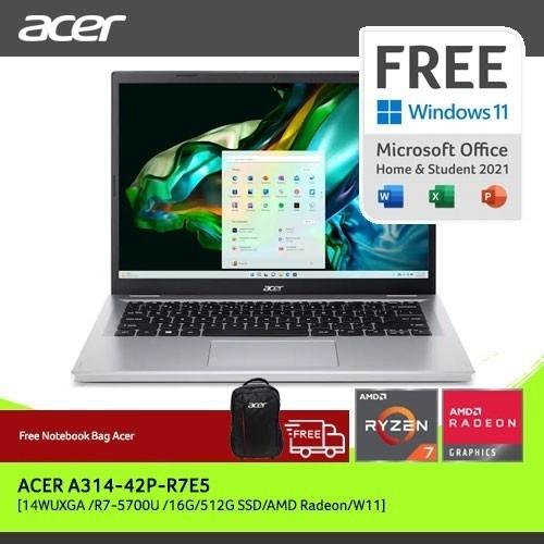 Promo ACER Aspire A314-42P-R7E5 AMD Ryzen R7 5700U ram 16GB