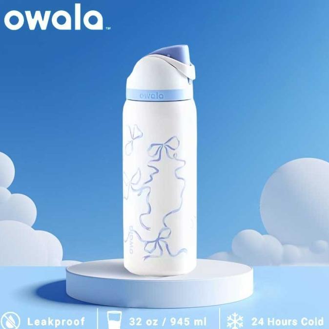 Gambar ASLI OWALA UO EKSKLUSIF FREESIP 32 OZ (945 ML) EDISI TERBATAS DENGAN PITA BIRU BOTOL AIR INSTANT - 24oz dari Semesta Sumber Sejahtera undefined Tokopedia