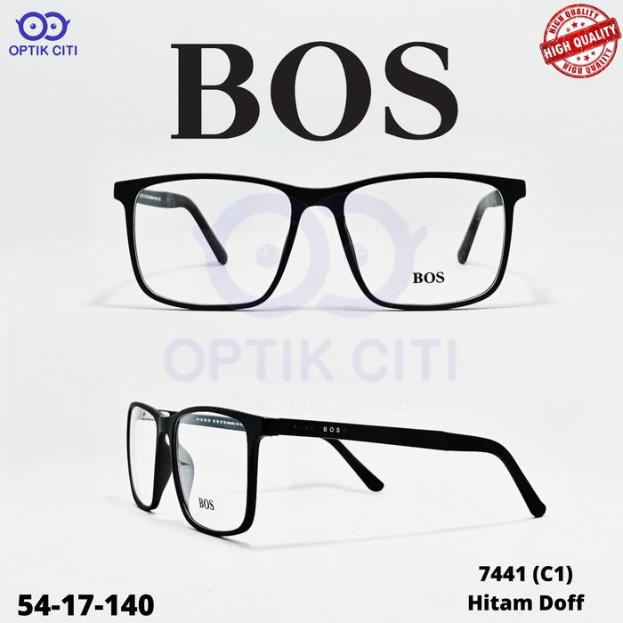 Gambar Frame Kacamata Clip On Kacamata Hitam Pria Bos 7441 Lentur dan Ringan - Hitam Doff dari Optik Citi Eyewear undefined Tokopedia