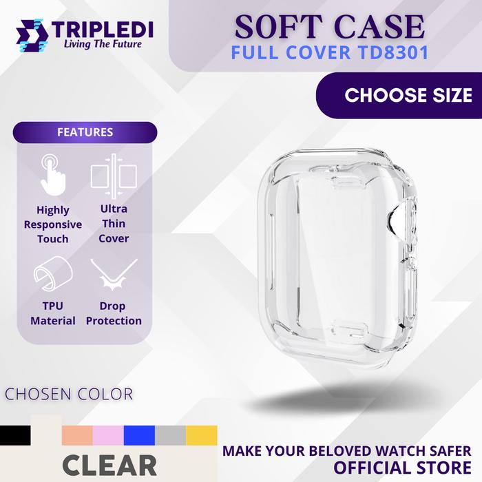 Gambar TRIPLEDI Case Apple Watch SE 2022 40mm 44mm Casing Slim Soft TPU Cover - Transparant, 44mm dari TRIPLEDI undefined Tokopedia