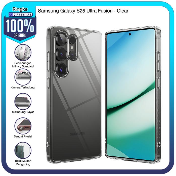 Gambar Casing Ringke Compatible For Samsung Galaxy S25 Ultra Fusion / Fusion Magnetic / Card / Design / Bold Magnetic Case Softcase Hardcase Full Cover Tipis Anti Crack Military Drop Slim Armor Tahan Banting Magsafe Melindungi Layar dan Kamera Anti Baret - Fusion-Clr dari Official Ringke Partner undefined Tokopedia