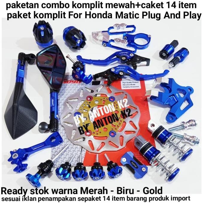 Gambar ready stok!!! PAKET 14 ITEM VARIASI AKSESORIS MOTOR VARIO KARBU-VARIO 110 FI CBS - Gold, VARIO 110 CBS dari CV CLAIRRY ZO undefined Tokopedia