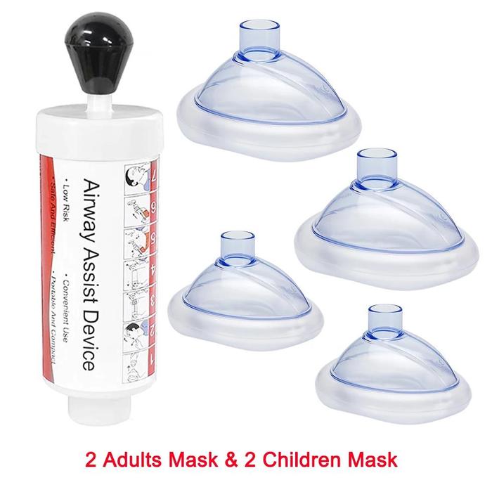 Gambar Home Travel Choking Rescue Device Adult Children Airway Assist Suction Tool Simple Asphyxia Choke Emergency CPR First Aid Kit - 4 Masks Set dari STOR ALATAS undefined Tokopedia