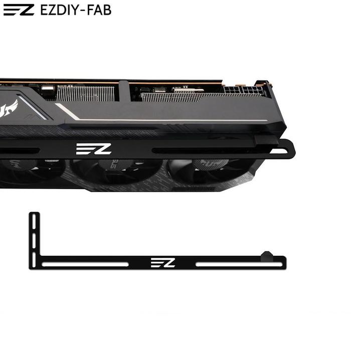 Gambar EZDIY-FAB L- Graphic Card Holder for Custom Desktop PC Gaming-3mm Aluminum - Hitam dari JnJ Online Kota Administrasi Jakarta Pusat Tokopedia