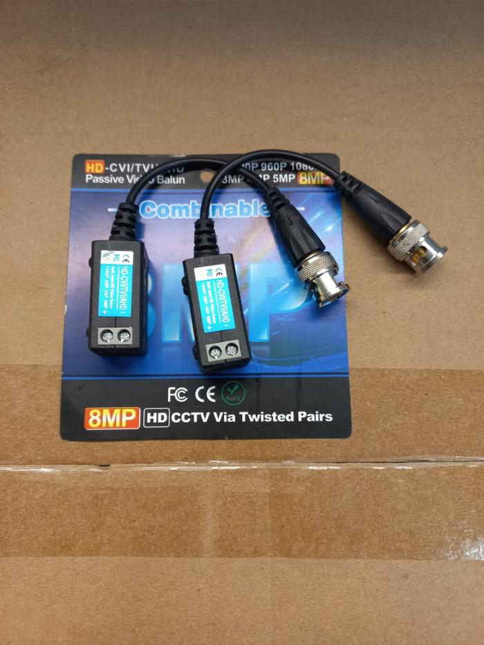 Gambar Video Balun Cctv 5MP CVI/TVI/AHD/CVBS - Balun 8MP Baut dari sinarjaya cctv undefined Tokopedia