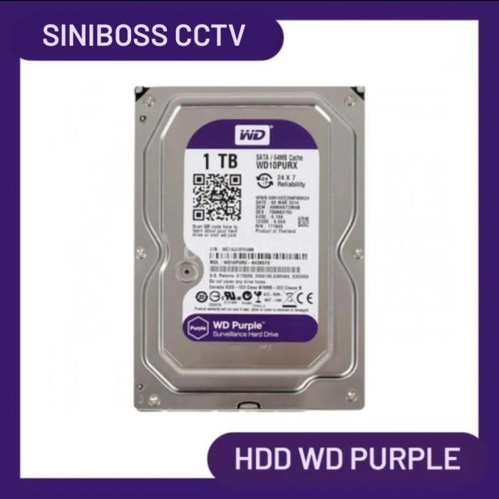 Jual WD PURPLE HARDDISK/HDD 1TB SATA GARANSI TAHUN RUSAK