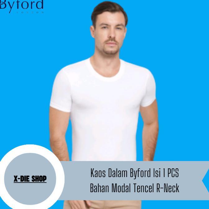 Gambar CTS. Kaos Dalam BYFORD isi 1 Pcs Bahan Modal Tencel Super Soft Hitam Putih - Putih, S dari CAWET STORE undefined Tokopedia