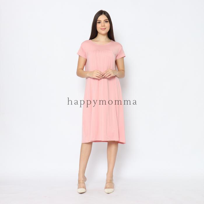 Gambar Baju Menyusui / Baju Hamil / daster / dress hamil Ellen Grey Square - pink dari Baju Hamil Menyusui Happymomma undefined Tokopedia