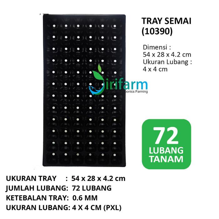 Gambar Tray Semai / Seeding Tray / hidroponik Untuk Penyemaian paket 50 pcs - 72 Lubang dari Jirifarm Surabaya undefined Tokopedia