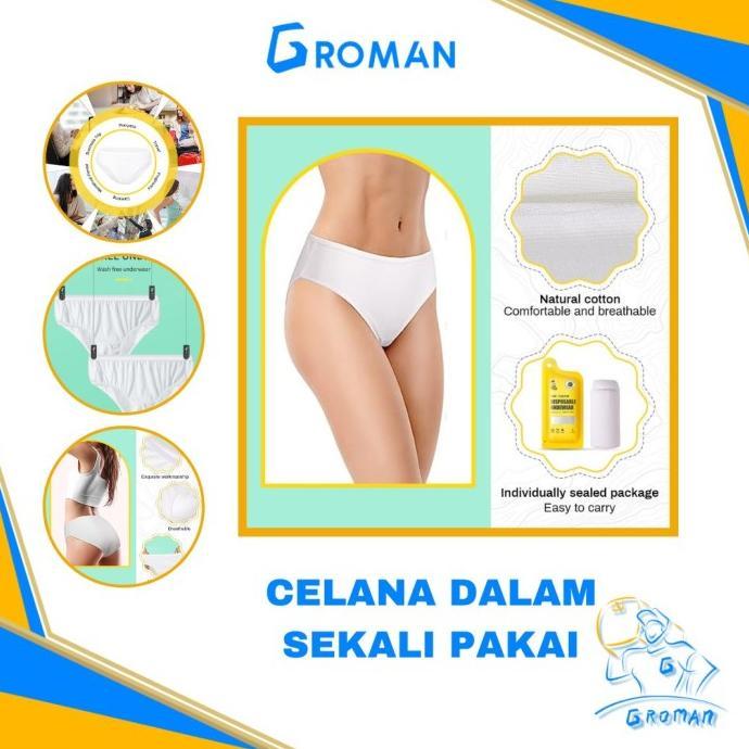 Gambar PDS. Celana Dalam Sekali Pakai Wanita Disposible Panties Bahan Premium - M dari PERDALEMAN STORE undefined Tokopedia