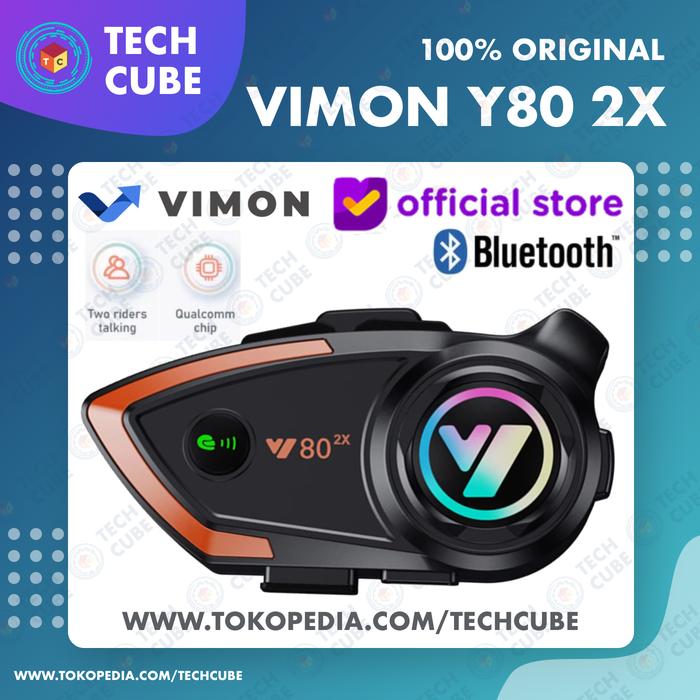Gambar VIMON Y80 2X Bluetooth Intercom Headset Helm 2 Rider Helmet Qualcomm Chip Alt EJEAS V6 PRO - Y80 2X dari Tech Cube Store Kota Administrasi Jakarta Barat Tokopedia