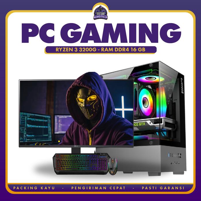 Jual PC RAKITAN GAMING RYZEN 3200G RAM 16 GB SSD TB NVME