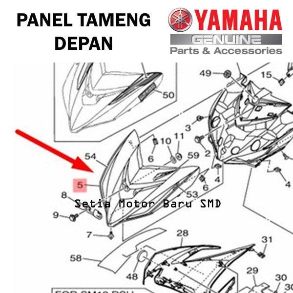 Gambar Panel Tameng Depan Front Hijau Tosca Cyan Mxking Mx King Asli Original Yamaha Surabaya dari Mario Jaya Motor undefined Tokopedia