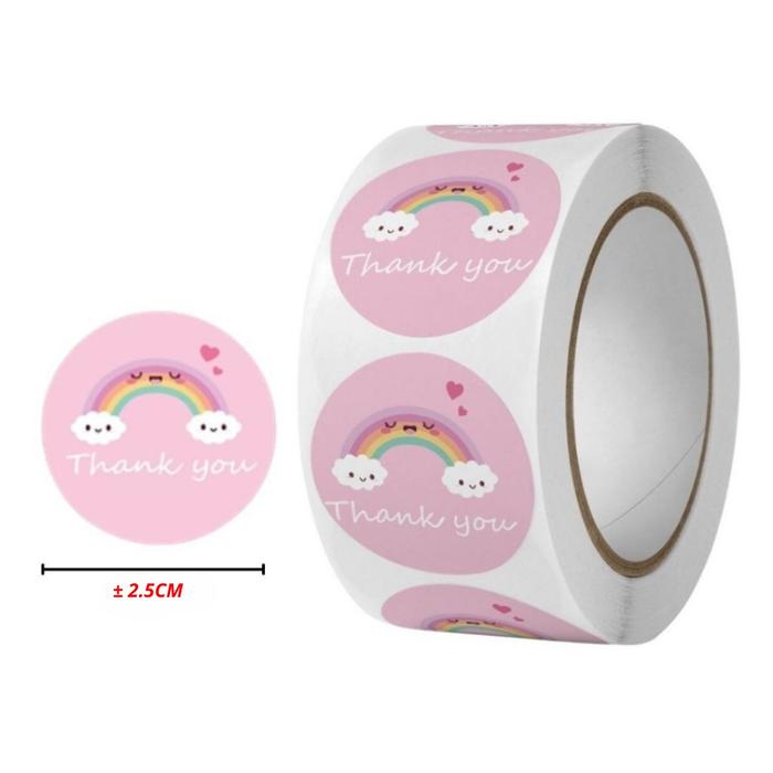 Gambar GGT Sticker Thank You Roll Isi 500Pcs Label Roll Stiker Thank You Gift - RAINBOW dari Gudang Grosir Terlengkap undefined Tokopedia