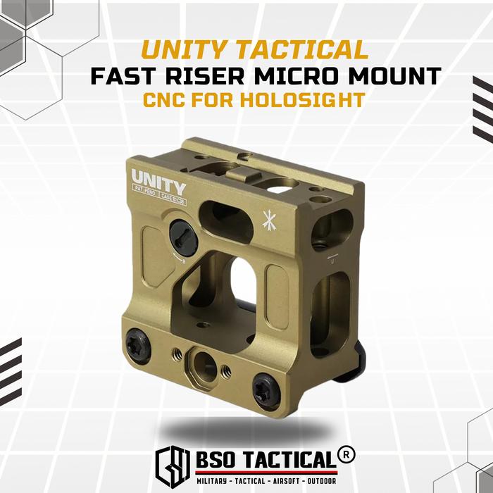 Gambar Unity Tactical FAST Riser Micro Mount CNC for Holosight T1 T2 Romeo - DE Notch dari BSO Tactical undefined Tokopedia