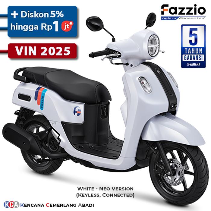 Gambar KENCANA-Sepeda Motor Yamaha Fazzio Hybrid Neo 2025 Keyeless Connected - Neo White, Jakarta dari Yamaha Kencana Motor undefined Tokopedia