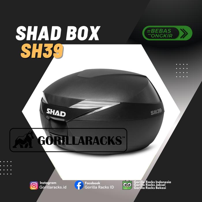 Gambar Box Motor SHAD SH39 BLACK / Top Box Motor SH 39 - SH39 Only dari Gorilla Racks Indonesia undefined Tokopedia