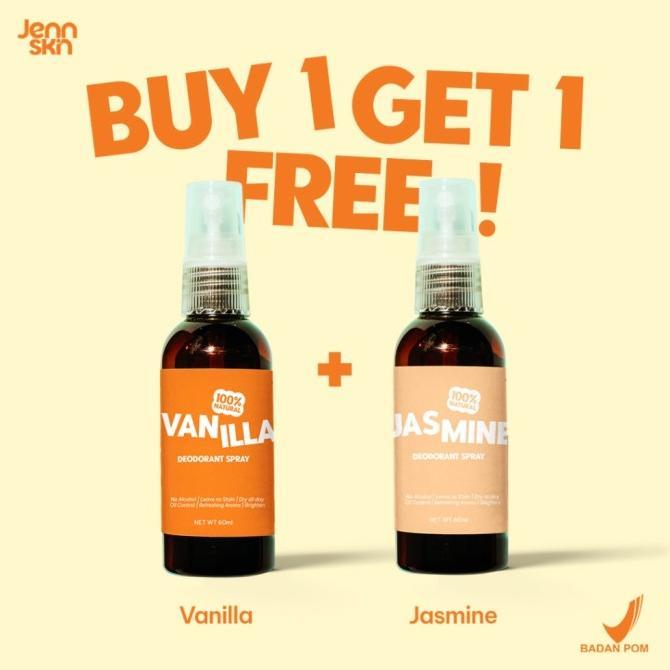 Gambar JENNSKIN NATURALS OFFICIAL (PARTNER RESMI) BUY 1 GET 2 DEODORANT SPRAY PENGHILANG BAU KETEK KETIAK BY JENIFER COPPEN 50ML J'SKIN JENSKIN DEODORANT TAWAS WANITA PRIA ATASI BAU BADAN BURKET DAN MENCERAHKAN KETIAK - VANILA+JASMINE dari iibbuussrriimmuurrttiinnii undefined Tokopedia
